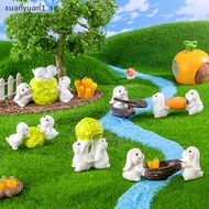 XUAN Cute Figurines Miniature Cartoon Rabbit Micro Landscape Ornaments For Home Animal Room Desk Decoration Accessories SG