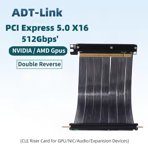Pcie 5.0 X16 PCI Express Riser Cable Lossless Super Speed Newest GPU RTX5090 Video Card Mini ITX Cha