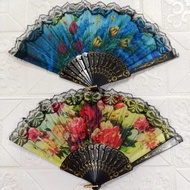 Folding Fan Dance Fan Spanish Fan Lace Random Motif Colorful Fan Travel Fan Travel Fan Beautiful Fan