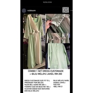 Preloved 1 Set Jubah Dress + Baju Melayu Jakel