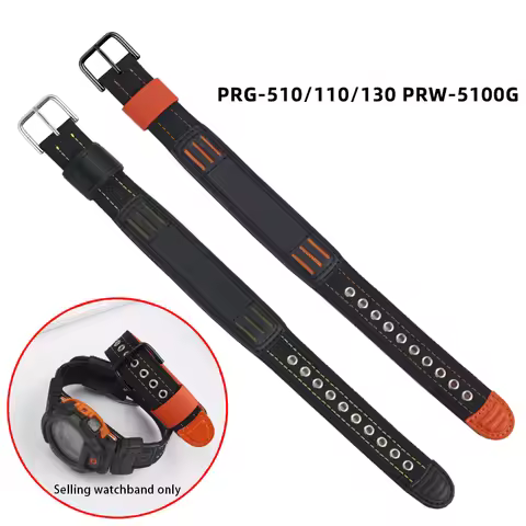 23mm Canvas Watch Strap With Adapter for Casio PRG-510/110/130 PRW-5100G Integrated Nylon Accessory 