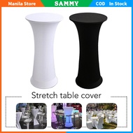 60cm*110cm Cocktail Disc Round Spandex Cocktail Table Cloth Elastic High Top Table Cloth For Bar