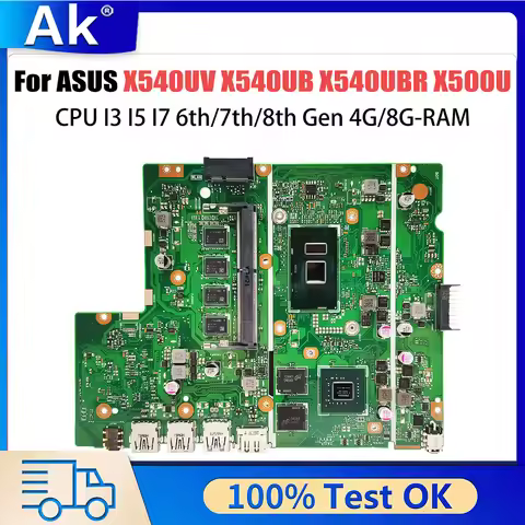 X540U Mainboard For ASUS X540UV X540UB X540UBR A540U X500U P540U K540U F540U Laptop Motherboard 4405