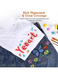 1pc Fabric Paint 2.02oz - 20 Colors Available Waterproof And Sun Resistant -For Clothes Permanent, P