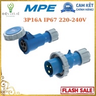 Portable Plug and Socket 3P16A 220V IP67(MPN2-0132) Genuine MPE,
