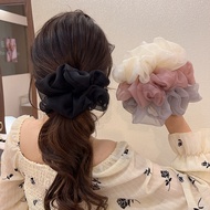 Exaggerated Large Solid Color Scrunchies Gauze Hair Tie Large Size Yarn Hair Rope Hair Accessories