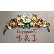 Paper Flower Backdrop Engagement/ Decoration