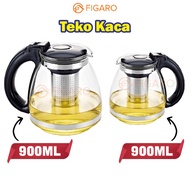 Figaro Household Coffee Pot Glass Tea Pot Glass Teko Kaca Tahan Panas Teko Air Panas Kaca 玻璃茶壶