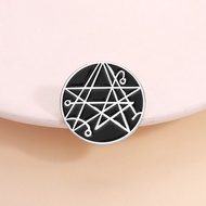 Cthulhu Mythos Symbol Brooch Fantasy Necronomicon Metal Badge Dark Mysterious Geometric Pattern ‌ena