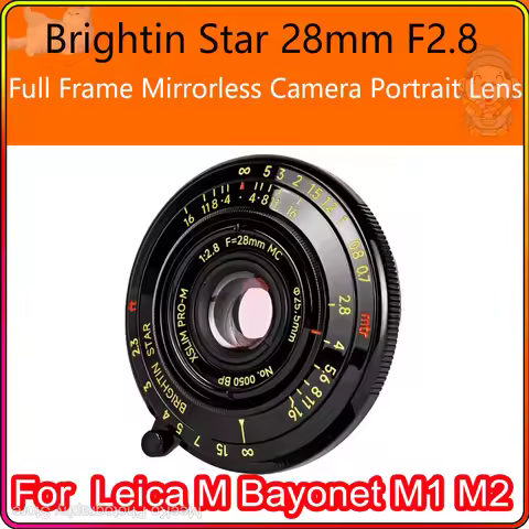 28mm F2.8 Full Frame Lens Leica M M3 M6 M9 M10R M240 M11 Monochrom Brightin Star