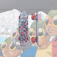 สเก็ตบอร์ดเพนนี่ penny Board Motif ล้อกระพริบ ขนาด22นิ้ว มีด้ามจับเด็กและผู้ใหญ่ มี6ลาย