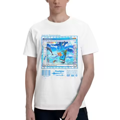 Frutiger Aero Fashion Collection Frutiger Vibes Couple T-Shirt Men Women Leisure Drop Pure Cotton Lo