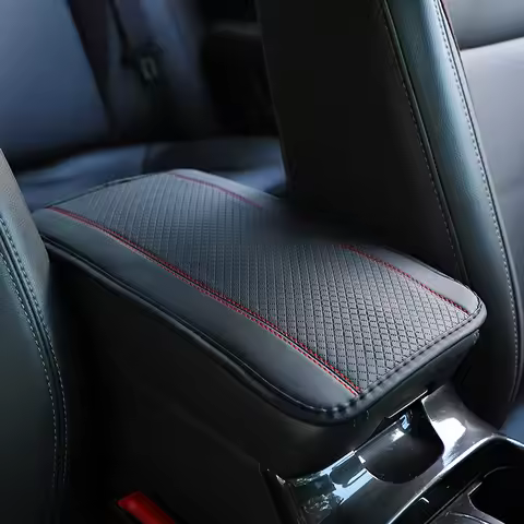 Car Armrest Box Pad Fiber Leather Embossed for Toyota Toyota Kijang Innova Calya Rush Fortuner Etios