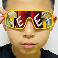 แว่นตากันแดดสีฟ้าเขียว Jey Uso YEET รุ่น Sports Shades สำหรับงานหลัก แว่นตาสำหรับผู้ใหญ่ เด็ก ชุดคอส