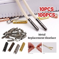 100 PCS Metal Replacement Shoelace Shoe Lace Aglet Tip Head Aglets End