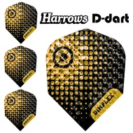Harrows Dart Flights - Standard Shape Dimplex Globe Black Gold 3pcs/pack (SAYAP ARROW)