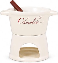 IMIKEYA Chocolate Fondue Mug Ceramic Melting Cup Set - Ceramic Chocolate Fondue Pod for Cheese Butte