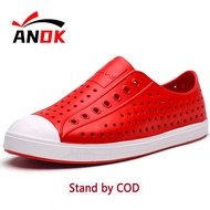 ANDK【จัดส่งในประเทศไทย】Men and Women Shoes รองเท้ายาง รองเท้าคัชชูส้นเตี้ย รองเท้ายางเยาวชน, รองเท้าพลาสติกเต็มรูปแบบรองเท้ากันน้ำระบายอากาศกันลื่นผู้ชายและผู้ห