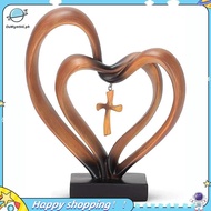【ouwym9al】Easter Jesus Entwined Hearts Decor Part with 2 Hearts, Jesus Decorations for Table Christi
