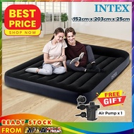 INTEX 64143 1.52M Queen Size Build-In Pillow Inflatable Airbed Air Mattress Tilam Angin Udara