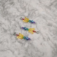 subtle gay HANDMADE LGBTQ pride flag charm pendant minimal simple butterfly beads