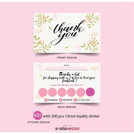 LC05 Loyalty card and sticker set / thank you card / business card