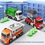 1 :16 Engineering Truck Toy Set– Water Sprinkler Truck + Lift Truck + Garbage Truck | Inertia Drive