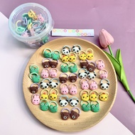 Xô 50/100 Dây Cột Tóc Xoắn Ốc Mini Đính Thú Trái Cây Hoa Nhiều Màu Sắc Cho Bé Phụ Kiện Tóc Xu Hướng