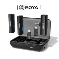 Boya BOYALINK Wireless Noise Cancellation Microphone with Charging BOX for iPhone Type-C Smartphones Cameras