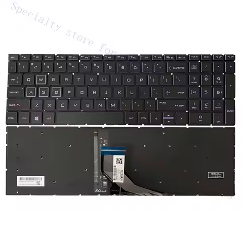 A+ Purple US Backlit Keyboard Backlight For HP Pavilion Gaming 15-DK 15-EC 15-CX
