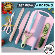 Pisau Dapur Sultan Set 6 in 1 Free Talenan/ Knife Kitchen Set