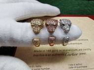 Cartier 豹子鑲鑽開口戒指