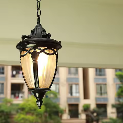 Outdoor waterproof chandeliers European wall lights retro garden lights villa personality creative g