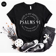 Psalms 91 Christian Shirt Mens Blessed Religious Tshirt Christ Jesus Christian
