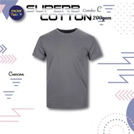 CHARCOAL CT7175 100% SUPERB VERY THICK COTTON ROUND NECK SHORT SLEEVE PLAIN TSHIRT MENWEAR UNISEX KE