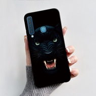 สำหรับ Samsung Galaxy A9 (2018) เคส A920 A920F สีดำด้านเคสฝาปิดซิลิโคนนิ่มพิมพ์ลายมิวคองสำหรับ Samsu