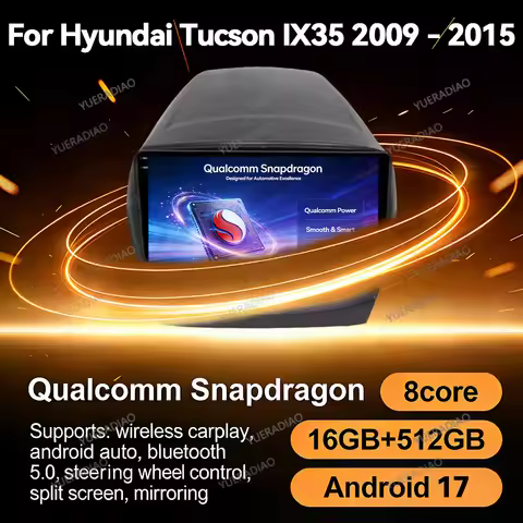Android 17 Car Radio For Hyundai Tucson 2 Lm Ix35 2009 - 2015 Multimedia Video Player GPS NAVI 2DIN 