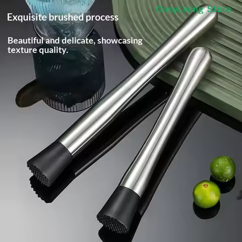 Multifunctional Crushed Ice Hammer Stainless Steel Popsicle Sticks Cocktail Swizzle Stick Fruit Lemo