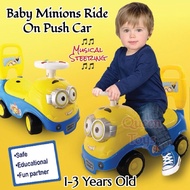 Baby Tolo Ride On Car Minions Children Ride On Car Music Push Steering Baby Tolo Car