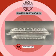GO-L2H (50PCS) Plastic Tray with Lock / Bakery Disposable Plastic / Clear Food Box / Bekas Makanan /