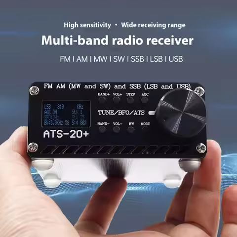 ATS-20+plus ATS20 V2 SI4732 Radio Receiver DSP SDR Receiver FM AM (MW and SW) and SSB (LSB and USB)