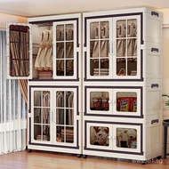 Large Capacity Floor-standing Wardrobe Bedroom Closet Folding Wardrobe Organizer Box Simple75CM Vint