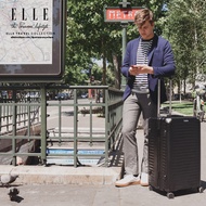 ELLE Travel Ripple Collection, กระเป๋าเดินทางรุ่น Trunk 26"นิ้ว, โพลีคาร์บอเนต(PC)100% , ขอบอลูมิเนียมความปลอดภัยสูงสุด100% , พร้อมถุงคลุมกระเป๋า