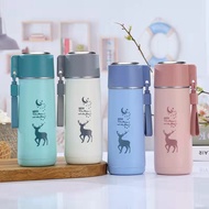 DEER GLASS BOTTLE 450ML DEER MOTIF GLASS BOTTLE 450ML