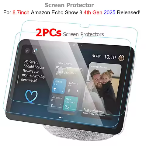 Screen Protector for Amazon Echo Show 8 4th Gen 2025 Released Clear Tempered Glass for 8.7inch Echo 