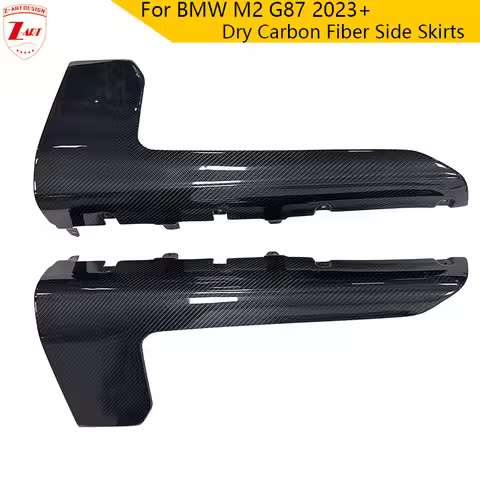 Z-ART G87 Dry Carbon Fiber Side Skirts For BMW M2 2023 Prepreg Carbon Fiber Side Lip Spoiler For BMW