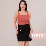 RIMINI - Women's Holiday Stretch Jeans Bottoms Size 26-33 - Ollie Button Mini Skirt - 5181-1