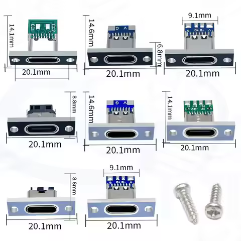 1-10pcs Type-C USB Jack 3.1 Type-C 2/4/5/6Pin Female Connector Jack Charging Port USB 3.1 Type C Soc