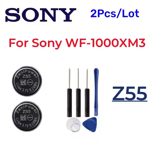 2pcs/lot Z55 Original battery For Sony WF-1000XM3 WF-SP900 WF-SP700N WF-1000X ZeniPower Battery TWS 