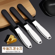 Hot Sale #4-inch cheese knife with holes butter knife bread jam pizza knife stainless steel Sawtooth cheese scraper wholesale 10nn